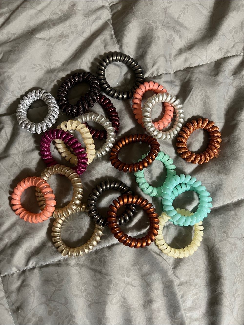 Telephone Cord Hair Ties (set of 20)
